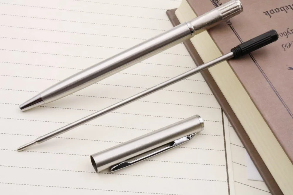 Calidad de lujo 006, bolígrafo clásico dorado de metal negro mate para estudiantes, bolígrafos de tinta de firma para hombres, papelería, suministros de oficina