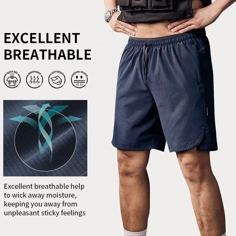 Custom Logo Breathable Plus Size Gym Wear Men's Workout Running Basketball Tennis Padel Pickleball Shorts with Back Pocket