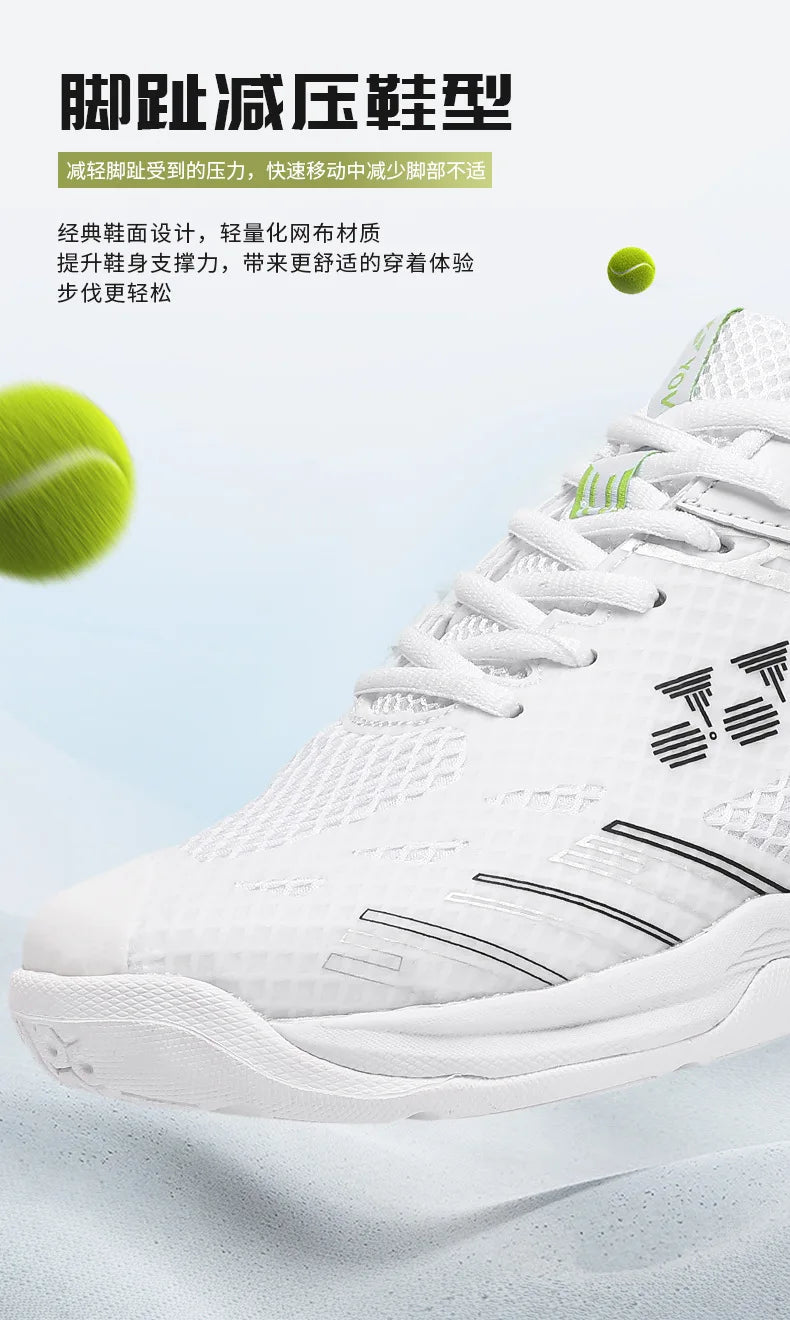 Men's Lightweight Summer Autumn Sports Padel Shoes Badminton Tennis Competition Sneakers Shock-Absorbing Features Mesh EVA