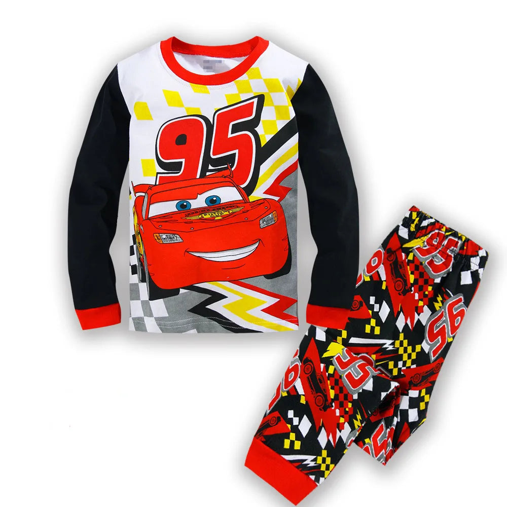 Pijamas para niños, ropa de dormir para niños, Pixar Cars Lightning McQueen, conjuntos de Pijamas para bebés, Pijamas para niños y niñas, Pijamas de algodón, ropa de dormir