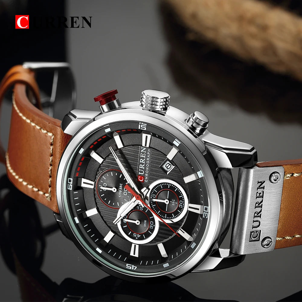 Relojes CURREN de cuarzo con fecha a la moda para hombre, relojes de marca superior de lujo para hombre, cronógrafo deportivo, reloj de pulsera para hombre, reloj Hodinky Masculino