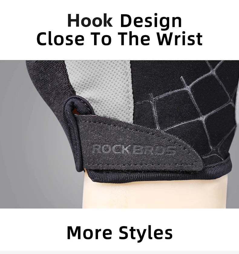 ROCKBROS Guantes de ciclismo Hombres Mujeres Guantes de medio dedo Guantes deportivos transpirables Guantes de bicicleta MTB
