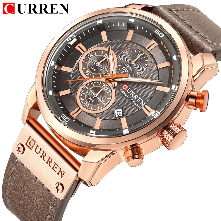 Relojes CURREN de cuarzo con fecha a la moda para hombre, relojes de marca superior de lujo para hombre, cronógrafo deportivo, reloj de pulsera para hombre, reloj Hodinky Masculino