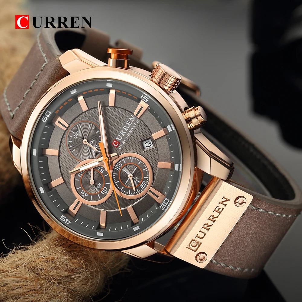Relojes CURREN de cuarzo con fecha a la moda para hombre, relojes de marca superior de lujo para hombre, cronógrafo deportivo, reloj de pulsera para hombre, reloj Hodinky Masculino