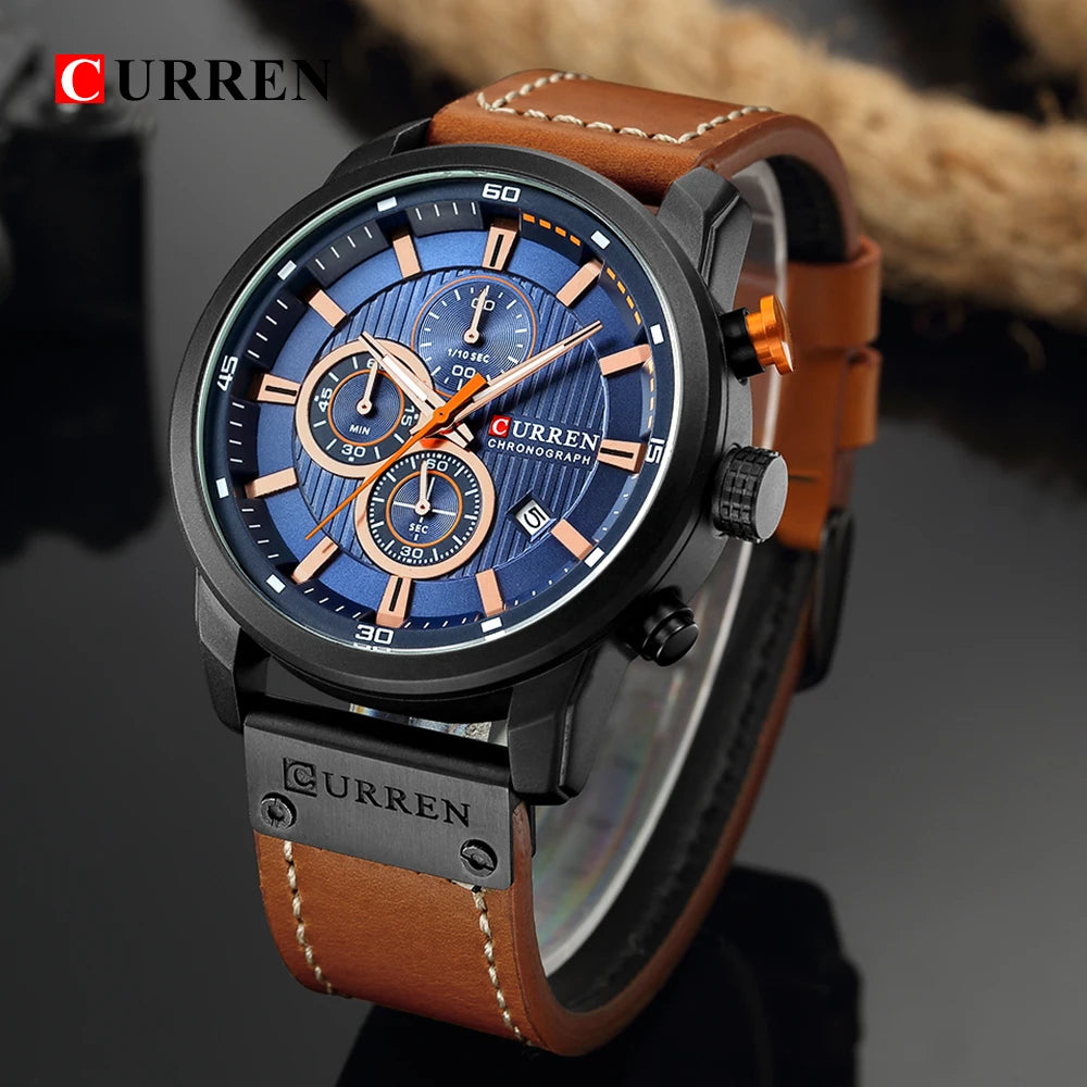 Relojes CURREN de cuarzo con fecha a la moda para hombre, relojes de marca superior de lujo para hombre, cronógrafo deportivo, reloj de pulsera para hombre, reloj Hodinky Masculino