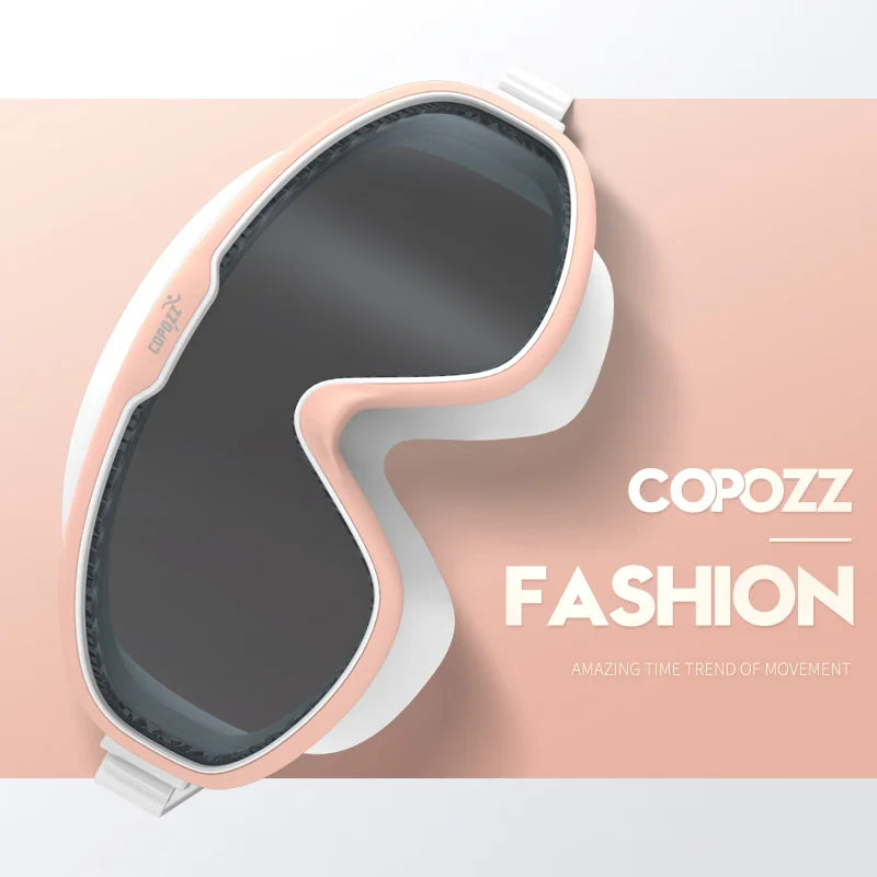 COPOZZ 2025 Gafas de natación antivaho Lente de forma completa Protección UV con marco grande de silicona Gafas de natación para hombres y mujeres