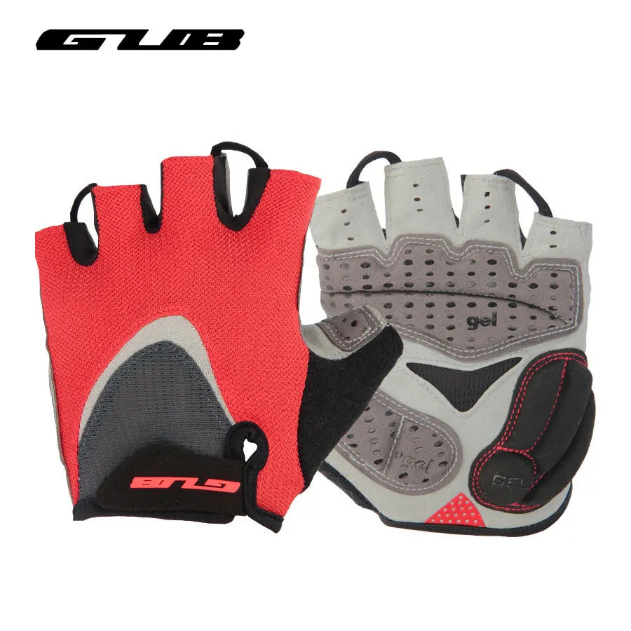 Guantes de ciclismo de resistencia GUB, guantes sin dedos para bicicleta, guantes de Gel Extra de dedo medio/corto de silicona, acolchado de ventilación de doble Gel