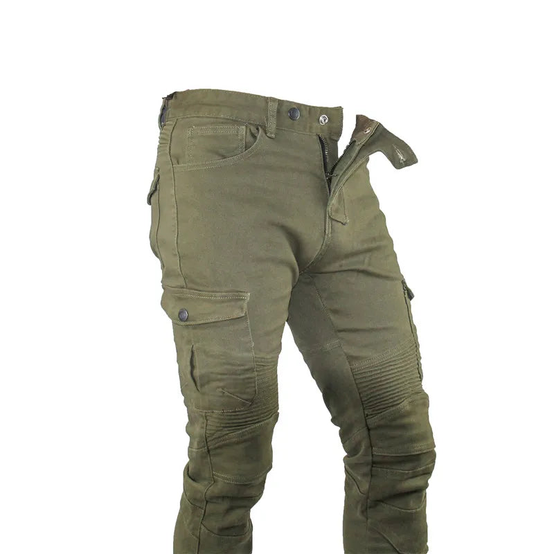 Pantalones vaqueros para motocicleta, Pantalones para Hombre, pantalones vaqueros con plumas, versión estándar, Pantalones para montar en coche, Pantalón para montar en verano