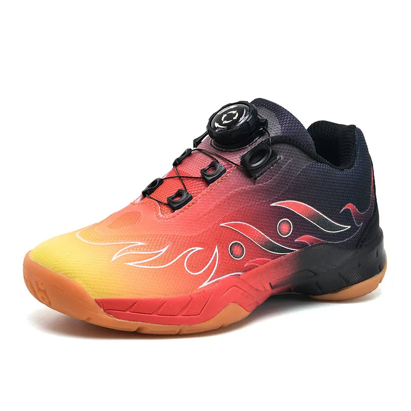 New Special Revolving Button Kids Trainer Padel Tennis Shoes Mesh Upper for Boys LEFUS