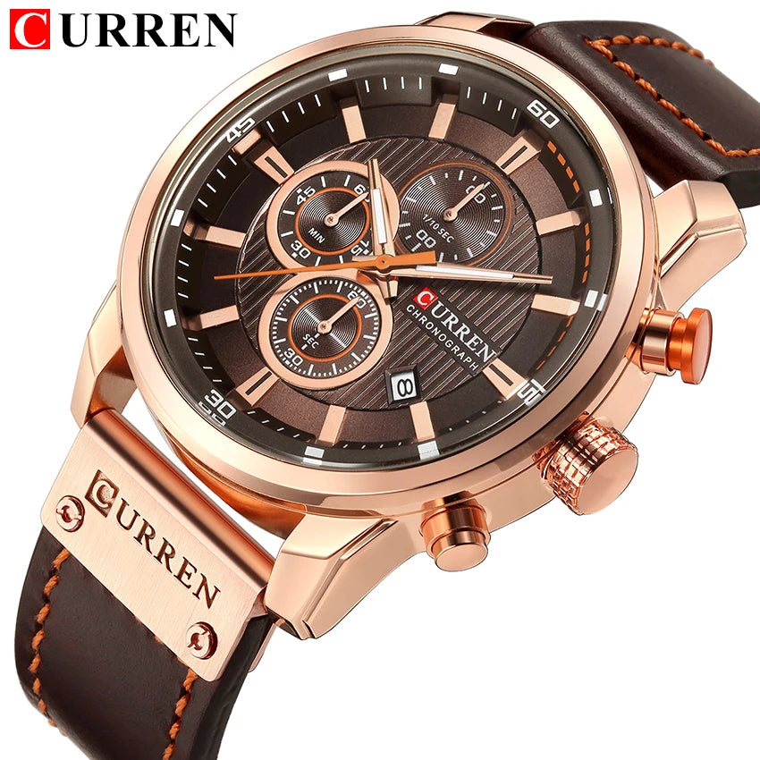 Relojes CURREN de cuarzo con fecha a la moda para hombre, relojes de marca superior de lujo para hombre, cronógrafo deportivo, reloj de pulsera para hombre, reloj Hodinky Masculino