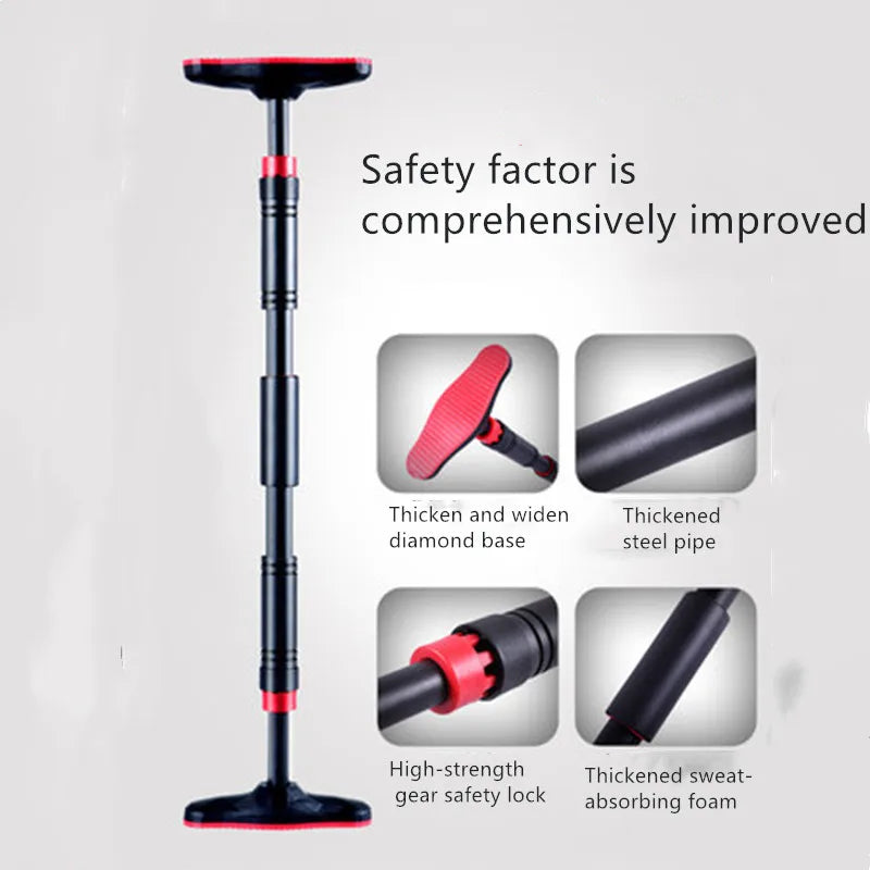 Barra Horizontal de puerta grande, barras de entrenamiento ajustables de acero para entrenamiento deportivo en casa, entrenamiento de brazo extraíble, barra para sentarse, equipo de Fitness