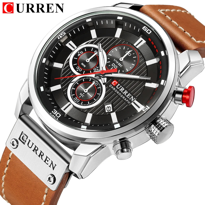 Relojes CURREN de cuarzo con fecha a la moda para hombre, relojes de marca superior de lujo para hombre, cronógrafo deportivo, reloj de pulsera para hombre, reloj Hodinky Masculino