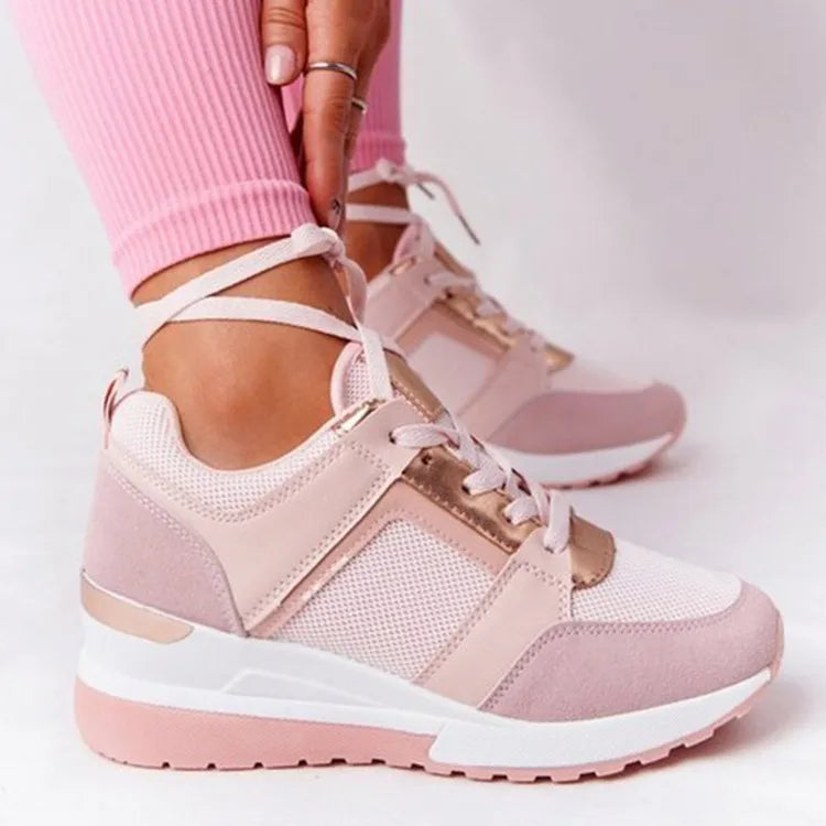 Zapatillas Chunky de Plataforma para Mujer 2026, Color Sólido, Suela Gruesa con Cremallera, Zapatos Vulcanizados para Mujer
