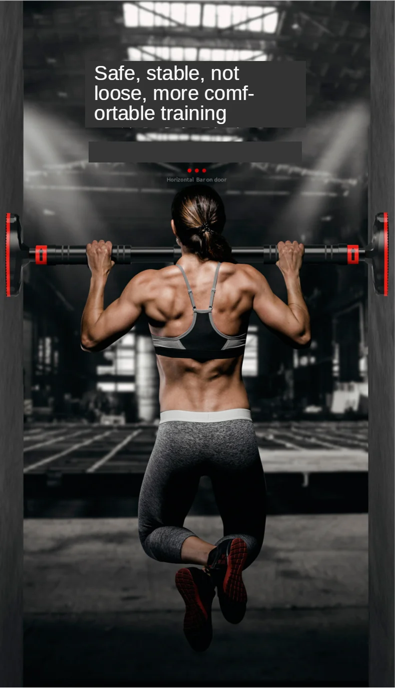 Barra Horizontal de puerta grande, barras de entrenamiento ajustables de acero para entrenamiento deportivo en casa, entrenamiento de brazo extraíble, barra para sentarse, equipo de Fitness