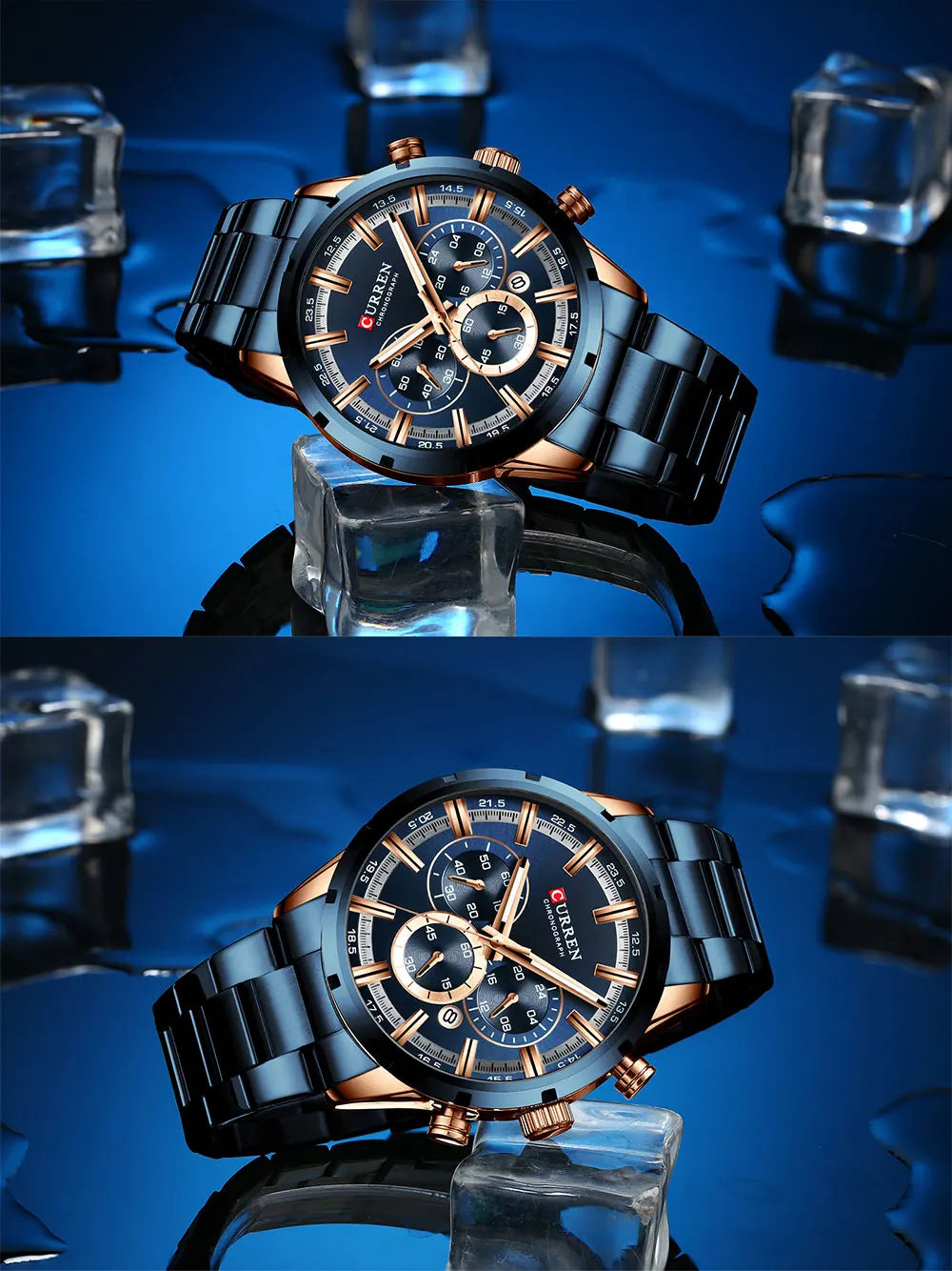 Reloj Masculino CURREN, relojes de moda novedosa para hombre, reloj de pulsera de lujo de marca superior, reloj de cuarzo, cronógrafo resistente al agua para hombre