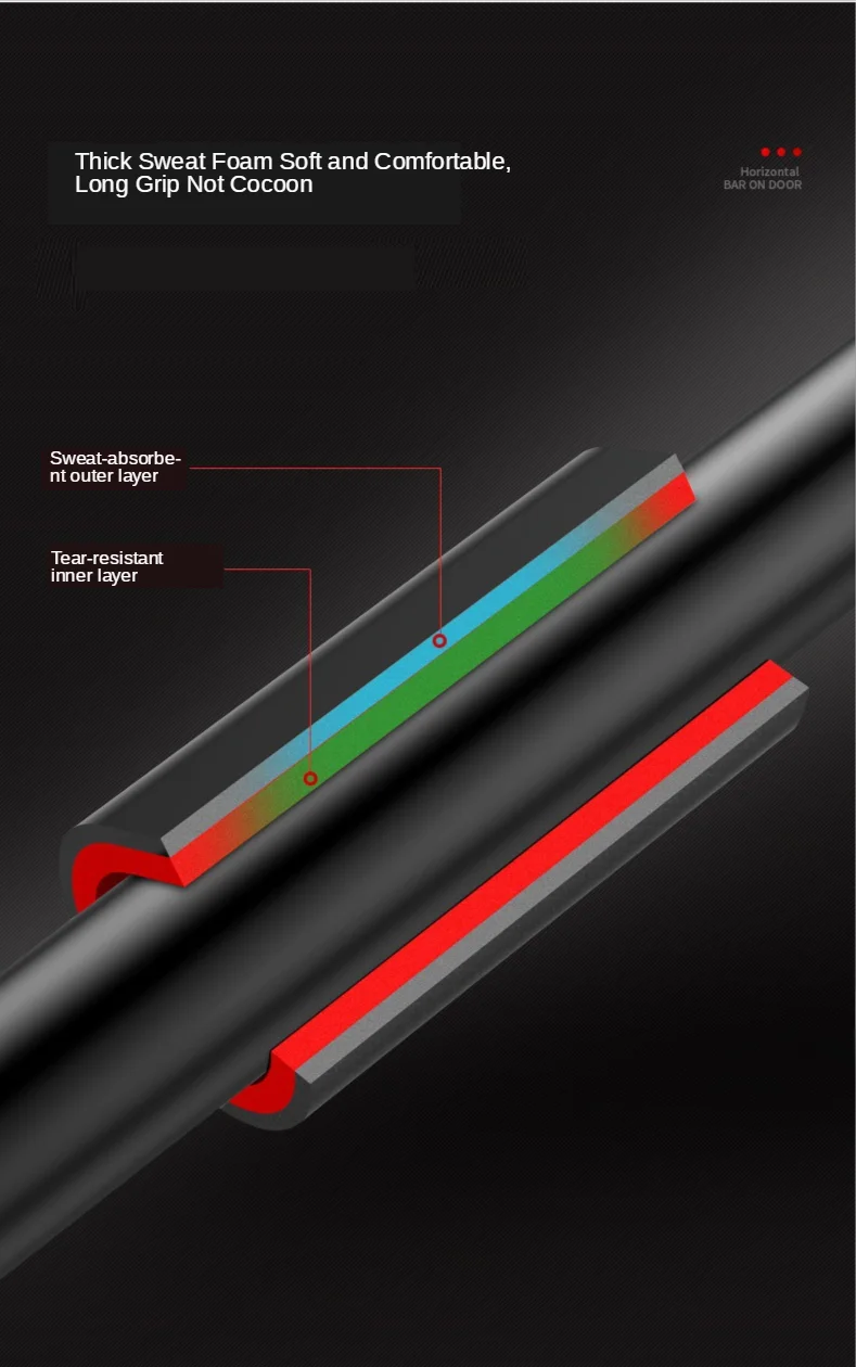 Barra Horizontal de puerta grande, barras de entrenamiento ajustables de acero para entrenamiento deportivo en casa, entrenamiento de brazo extraíble, barra para sentarse, equipo de Fitness