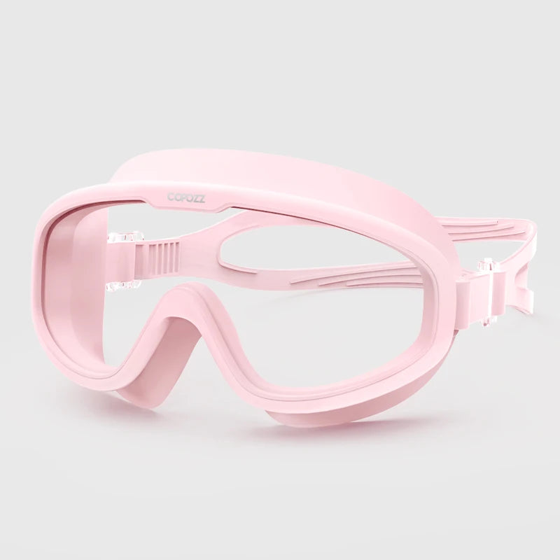 COPOZZ 2025 Gafas de natación antivaho Lente de forma completa Protección UV con marco grande de silicona Gafas de natación para hombres y mujeres