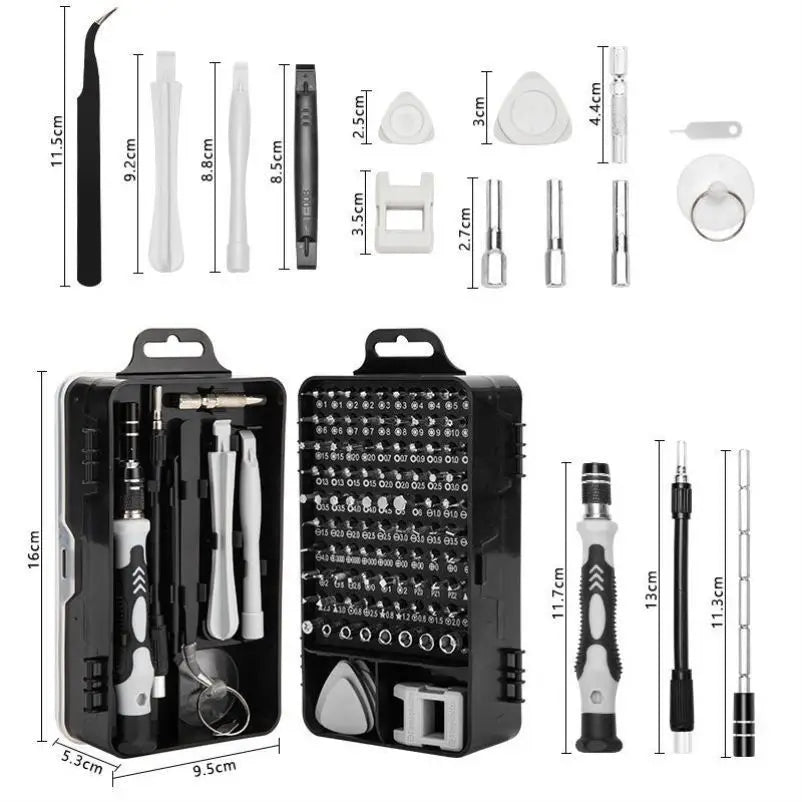 115-in-1 Manual Screwdriver Tool Set Precision Screwdriver Bit Set Magnetic Electronic Repair Tool Set