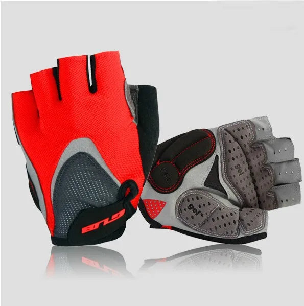 Guantes de ciclismo de resistencia GUB, guantes sin dedos para bicicleta, guantes de Gel Extra de dedo medio/corto de silicona, acolchado de ventilación de doble Gel