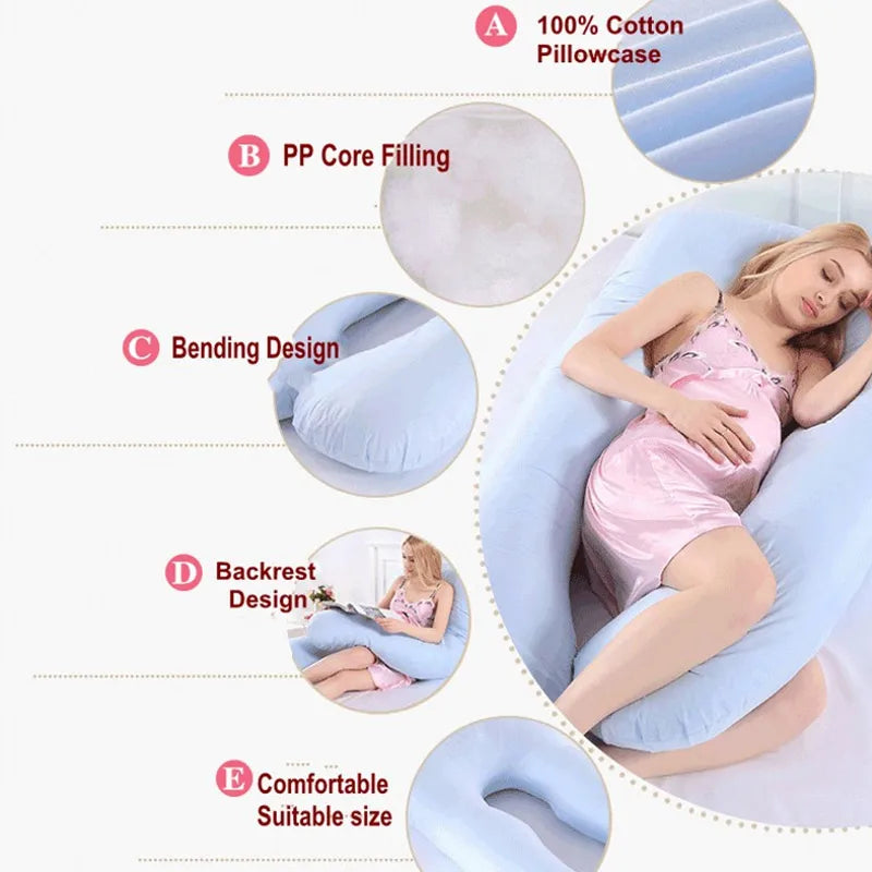 PANGDUBE-almohada de embarazo de 130x70cm, almohada de cintura para dormir para mujeres embarazadas, almohada de lactancia, cojín de lactancia para mujeres