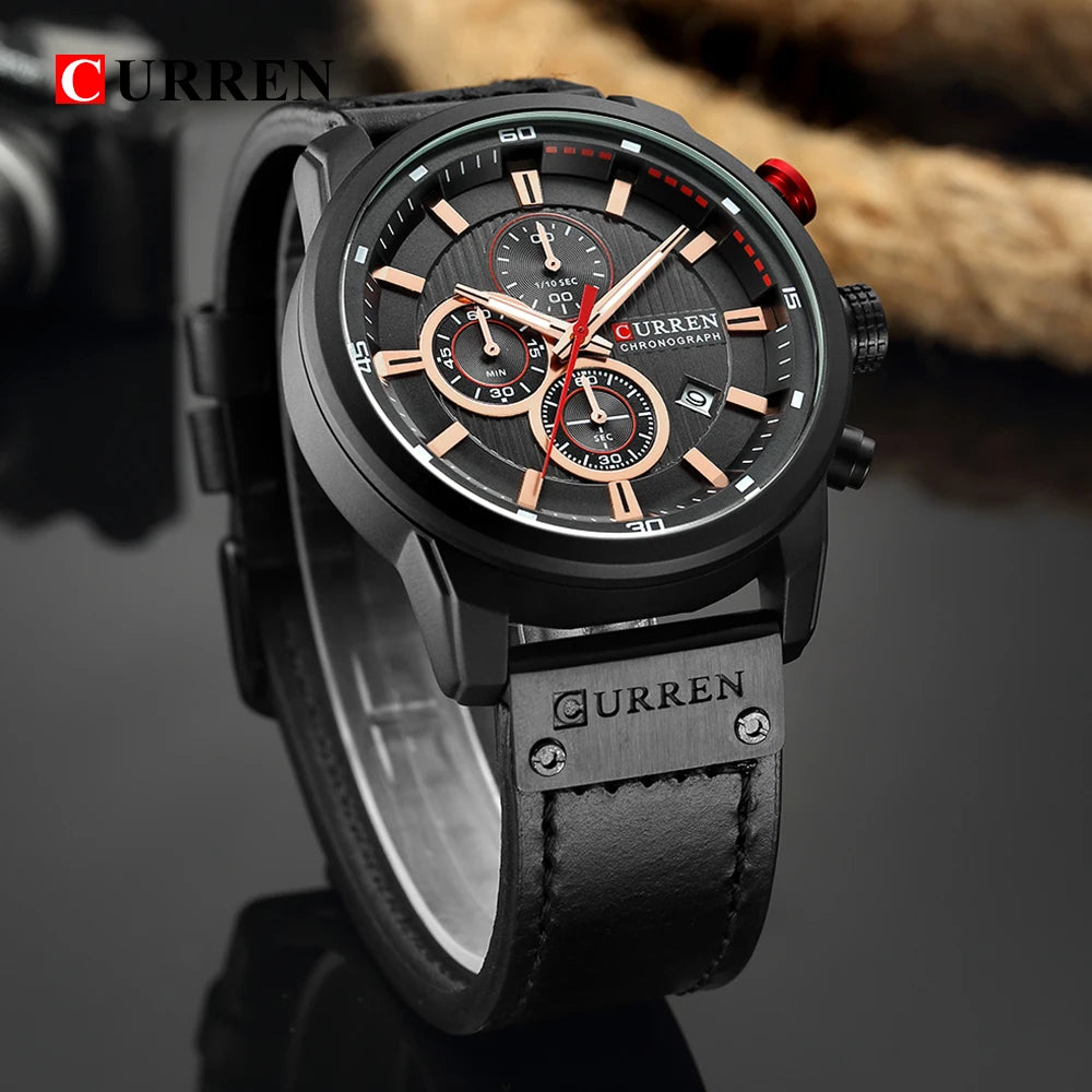 Relojes CURREN de cuarzo con fecha a la moda para hombre, relojes de marca superior de lujo para hombre, cronógrafo deportivo, reloj de pulsera para hombre, reloj Hodinky Masculino