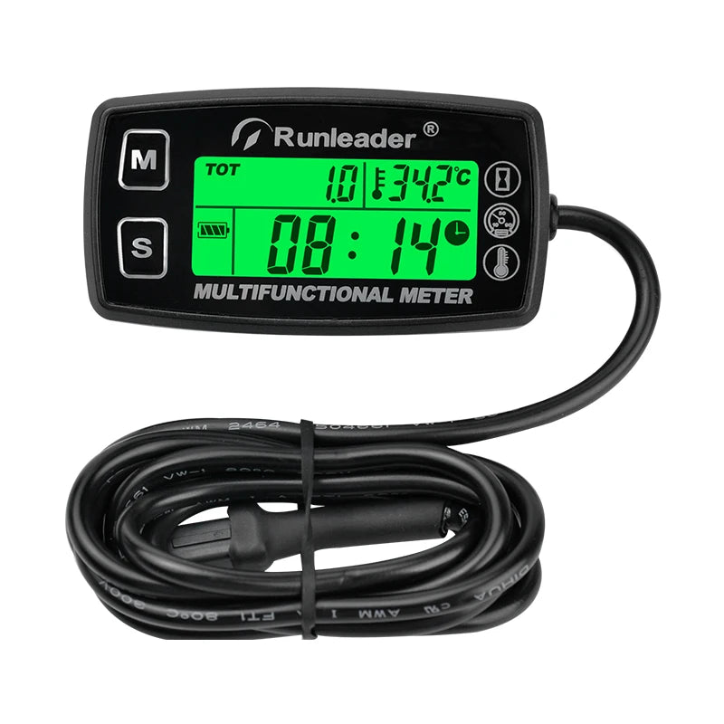 Medidor de temperatura Digital RPM para motor de Gas, moto, Jet Ski, Buggy, SnowblowTractor, Pit Bike, Paramotor
