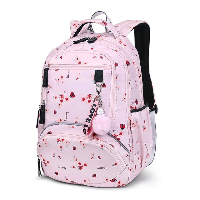Mochila escolar grande, bonita mochila escolar para estudiantes, mochila impermeable estampada, bolsas para libros de escuela primaria para adolescentes y niños