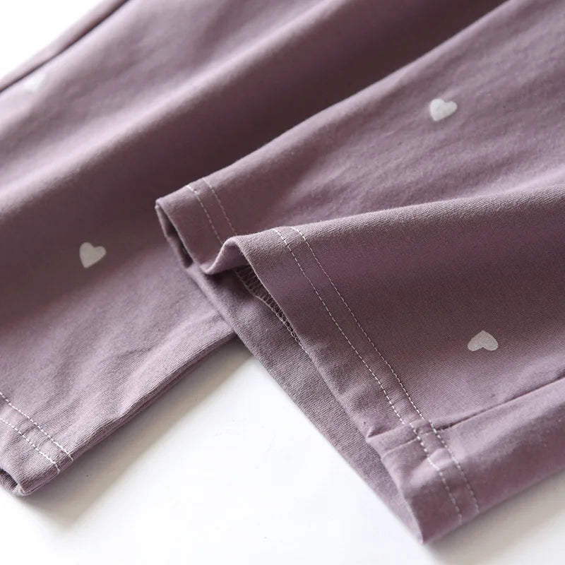 Pijamas de invierno, pantalones de Casa para mujer, pantalones elásticos, Pijamas holgados y cálidos y gruesos, pantalones, ropa de dormir estampada, ropa de dormir de otoño