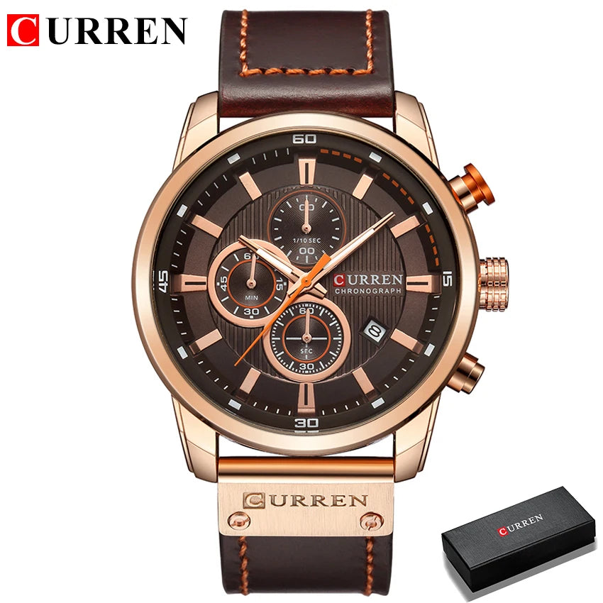 Relojes CURREN de cuarzo con fecha a la moda para hombre, relojes de marca superior de lujo para hombre, cronógrafo deportivo, reloj de pulsera para hombre, reloj Hodinky Masculino