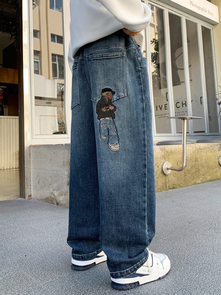 Pantalones vaqueros de Color puro para niños adolescentes, ropa para bebés, pantalones clásicos, ropa vaquera para niños, pantalones largos, pantalones casuales para niños de 4 a 12 años