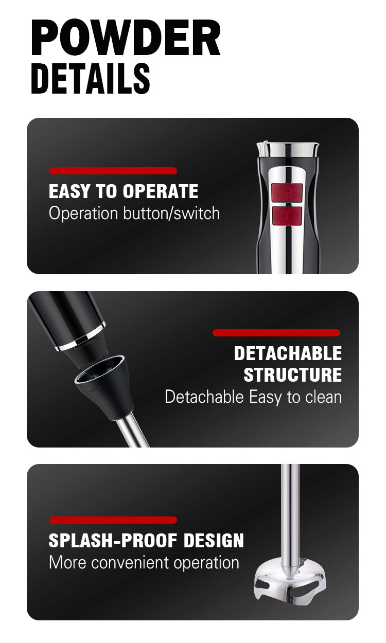Licuadora doméstica 2026, palo de cocina multifuncional de 1500w, máquina de alimentos auxiliar para bebés pequeños, picadora de carne, procesador de alimentos