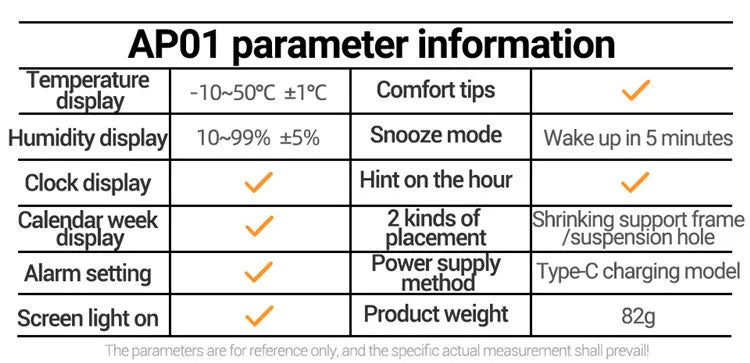 Termómetro de aire inteligente, higrómetro, reloj multifunción, pantalla Digital, Sensor de estación meteorológica para el hogar, interior y exterior