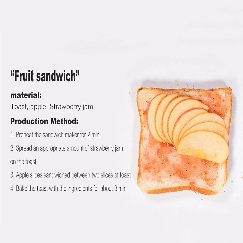 Sandwiches Toster Press 750W Sandwiches Press antiadrigentes para desayunos familiares en casa Press de tostadora multifuncional