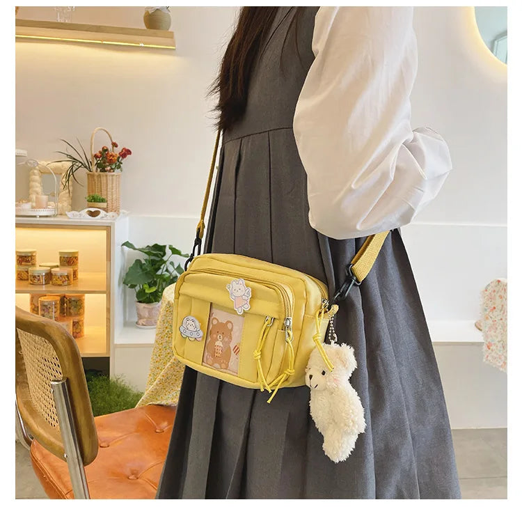 Nuevo Bolso Kawaii para niñas, novedad de 2024, Bolso transparente JK, Bolso cruzado pequeño para mujeres, bolsos y Bolsos de hombro, Bolso Itabag