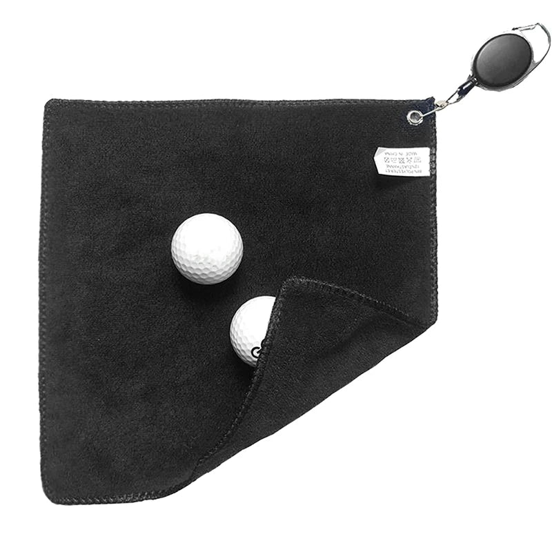 Toalla de golf en oferta, paño de limpieza para golf húmedo y seco, perfecto para golfistas, paños de limpieza con gancho retráctil, fácil de transportar