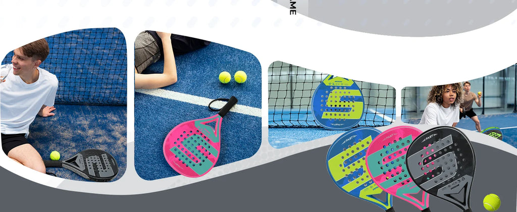 Raquetas de tenis Padel con núcleo de espuma flexible con memoria EVA y superficie de microtextura mate 3D para equipos deportivos de rendimiento mejorado