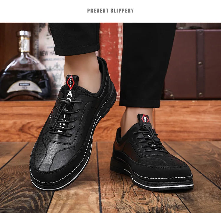 Zapatos informales para hombre, moda de otoño 2025, cómodos zapatos de negocios antideslizantes para hombre, calzado ligero de talla grande 39-44, zapatillas nuevas para hombre