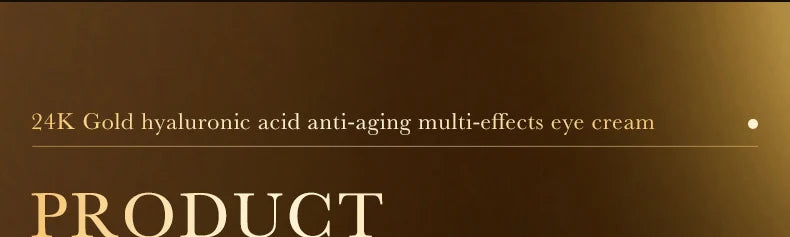 Crema de ojos de ácido hialurónico de oro de 24k, bolsas para ojos antiojeras, productos hidratantes reafirmantes para el cuidado de la piel de los ojos