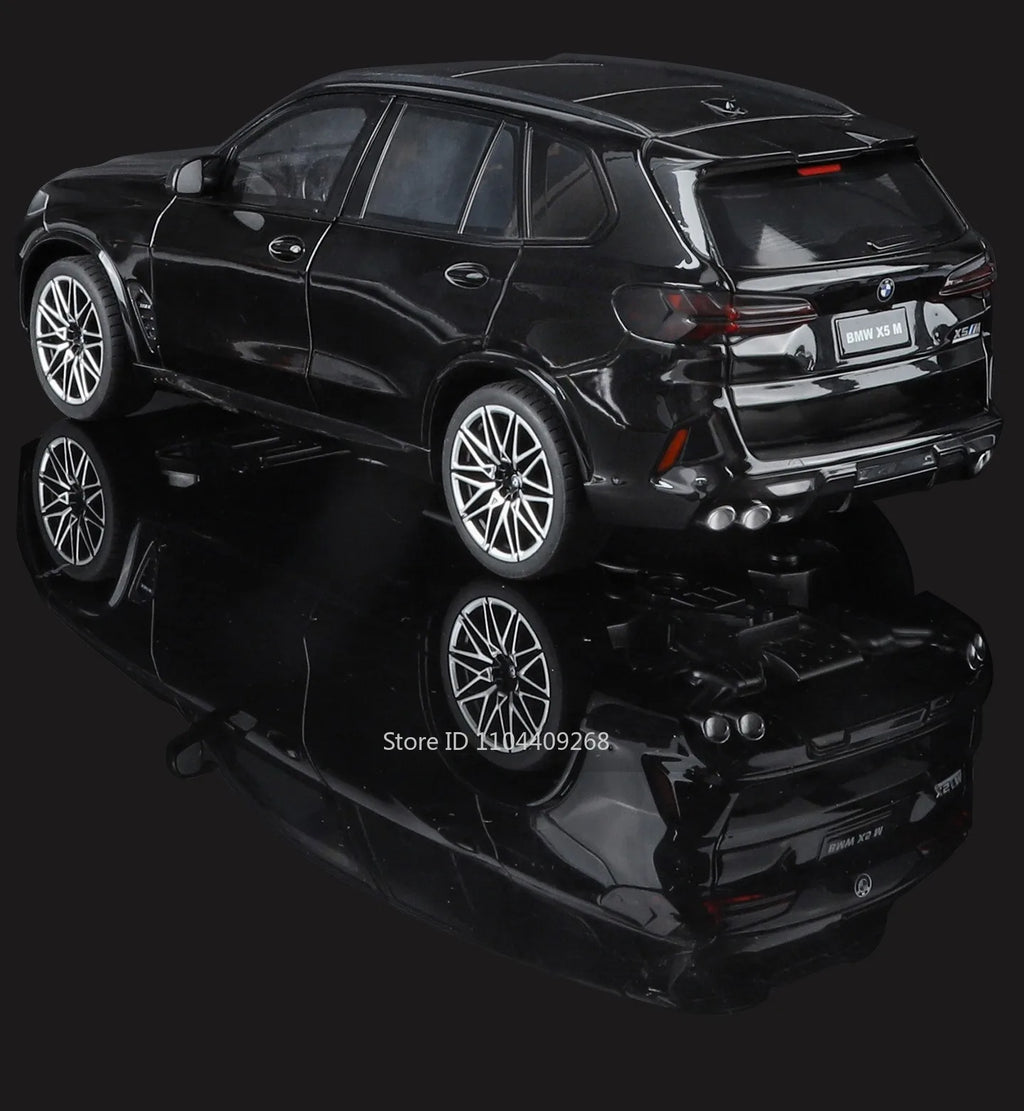 Modelo de coche X5M de gran tamaño 1:18, cuerpo de aleación de juguete, neumáticos de goma, tobogán hacia adelante, absorción de impacto, modelos de vehículos, adornos de escritorio