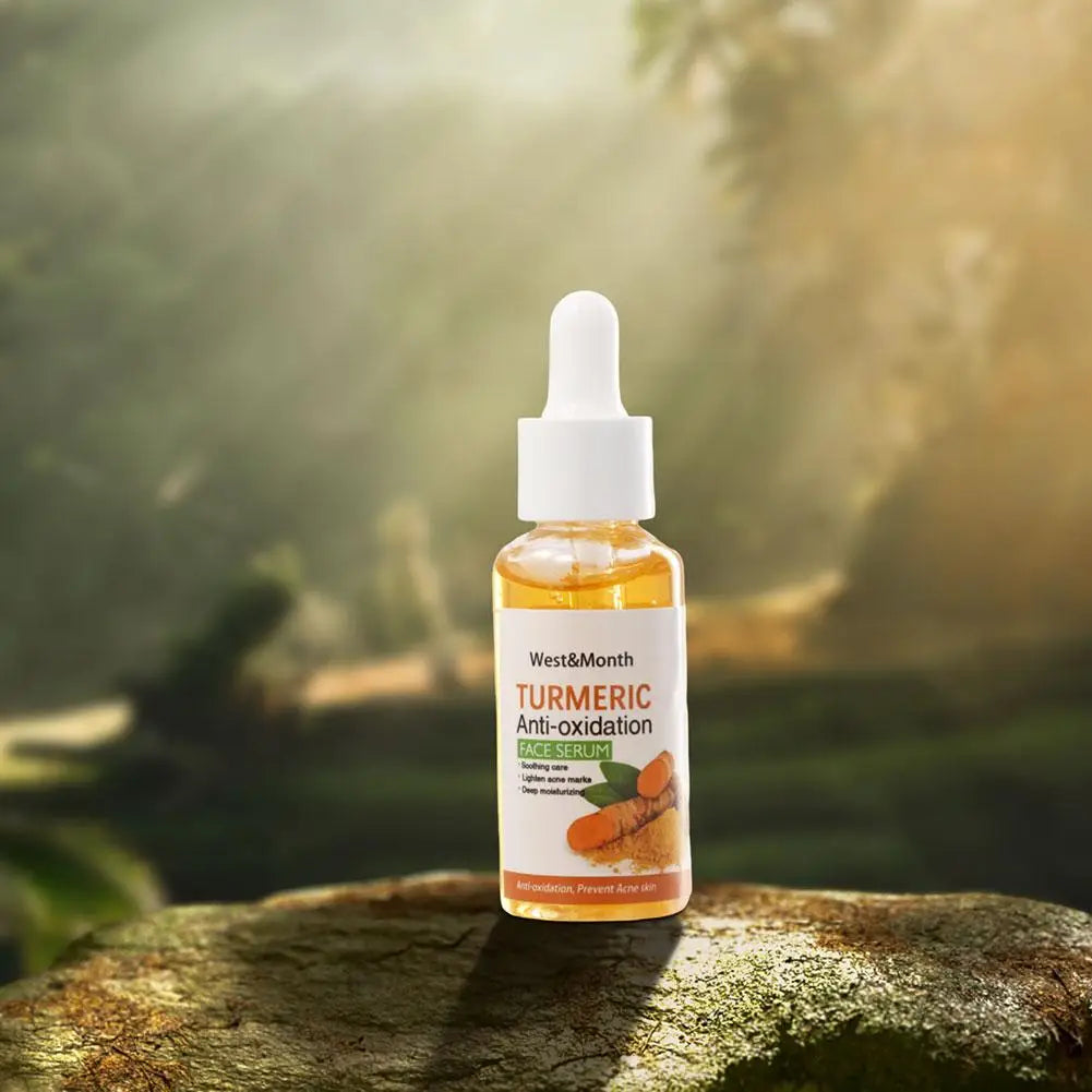 Suero blanqueador Facial de cúrcuma, loción antioxidante, Corrector de manchas oscuras, brillo Facial, jabón de aceite de cúrcuma