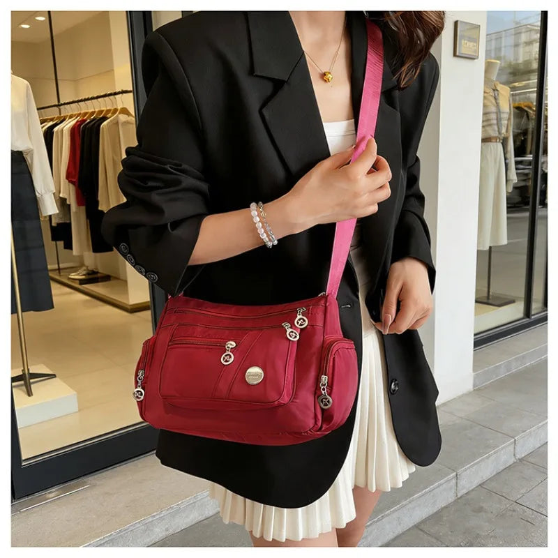 Bolso de mujer, bolso bandolera, bolso cuadrado pequeño de moda, mochila pequeña con múltiples compartimentos, bolso de hombro pequeño, bolso de mujer