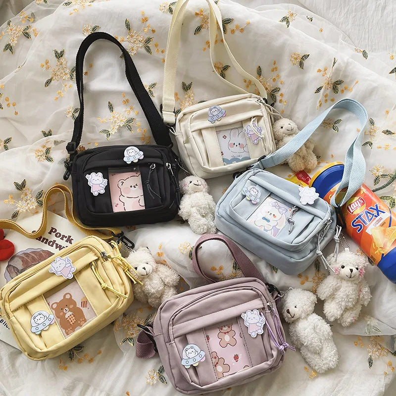 Nuevo Bolso Kawaii para niñas, novedad de 2024, Bolso transparente JK, Bolso cruzado pequeño para mujeres, bolsos y Bolsos de hombro, Bolso Itabag