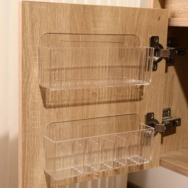 Gabinete caja de almacenamiento de cosméticos estante de almacenamiento montado en la pared lápiz labial joyería estante de almacenamiento soporte de maquillaje estuche organizador de baño