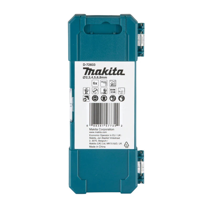 Makita D-72833 D-72861 Juego de brocas para Metal/madera HSS-taladro helicoidal de estaño accesorios de herramientas multifuncionales de varios tamaños