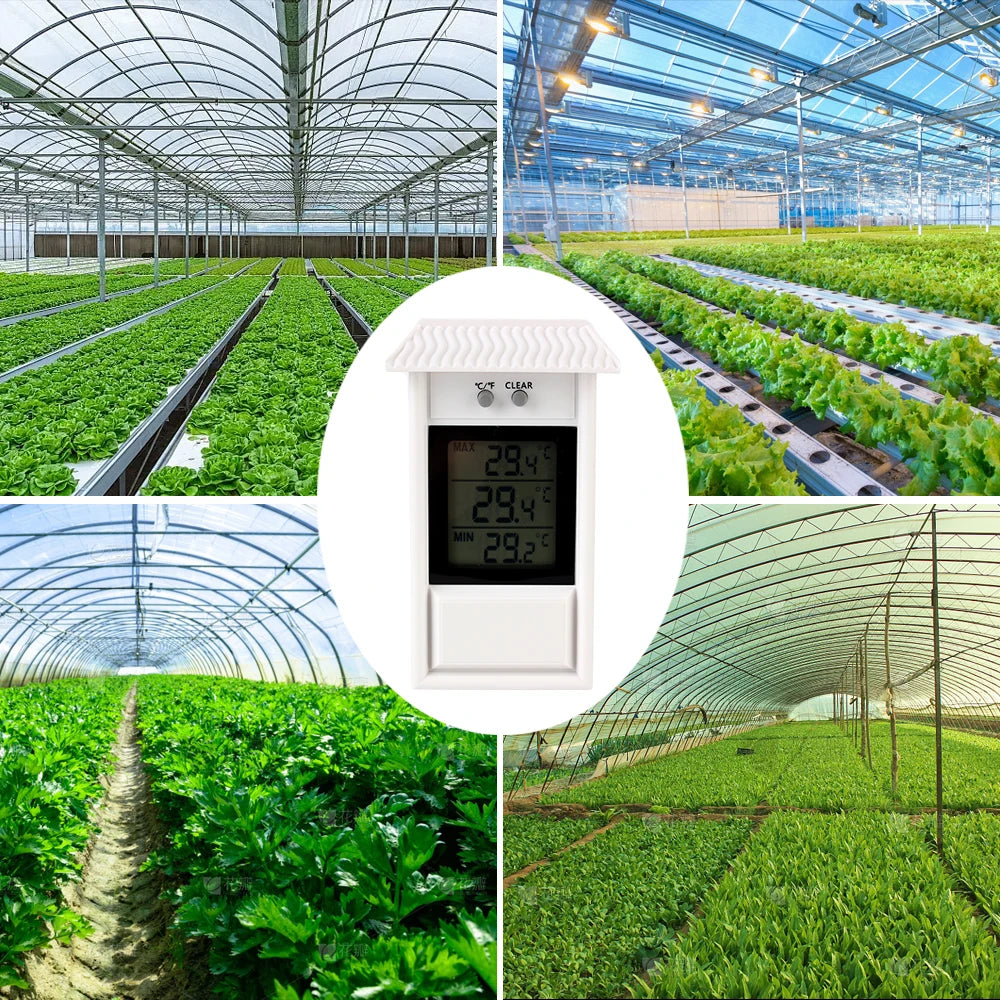 Termómetro Electrónico LCD para el hogar, pantalla Digital, Sensor meteorológico, interior y exterior, máximo Min, para jardín e invernadero