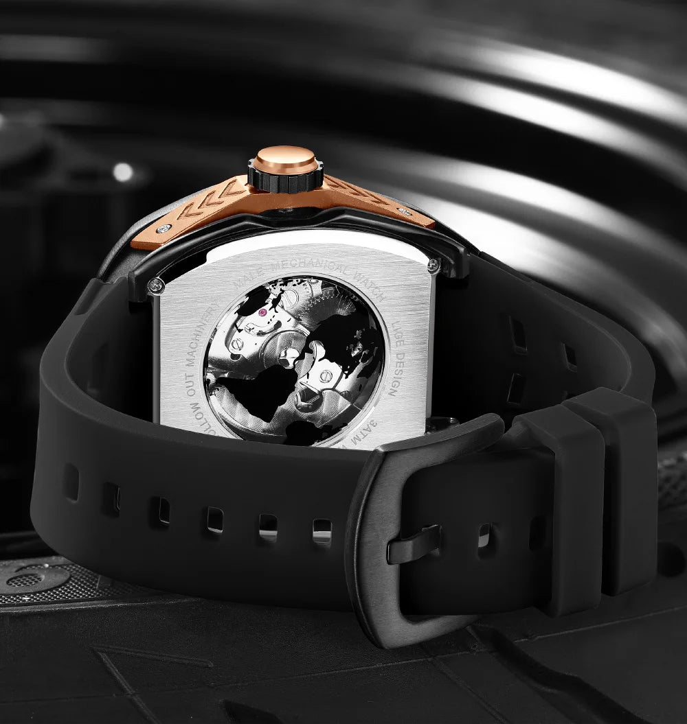 Reloj LIGE 2026 Nuevo de Lujo para Hombre, Deportivo, Automático, Mecánico, con Correa, Reloj de Pulsera Masculino