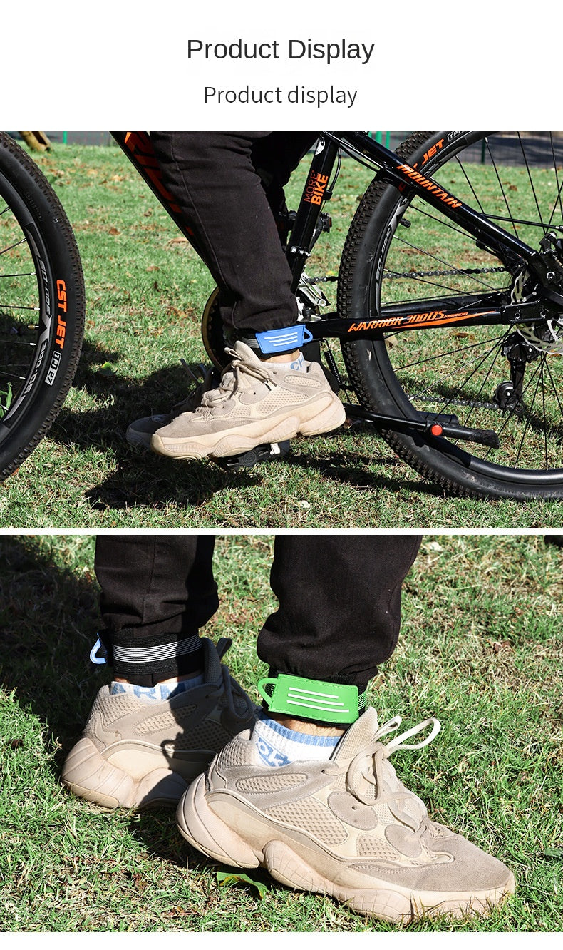 1 par de bicicletas al aire libre tobillo pierna vinculante vendaje pantalones bandas Clips Correa bicicleta pantalón Clip espinillera