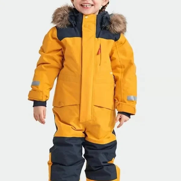 Traje de esquí para niños a prueba de viento impermeable grueso luminoso traje de esquí de una pieza para niños ropa de algodón para hombres y niñas traje de esquí