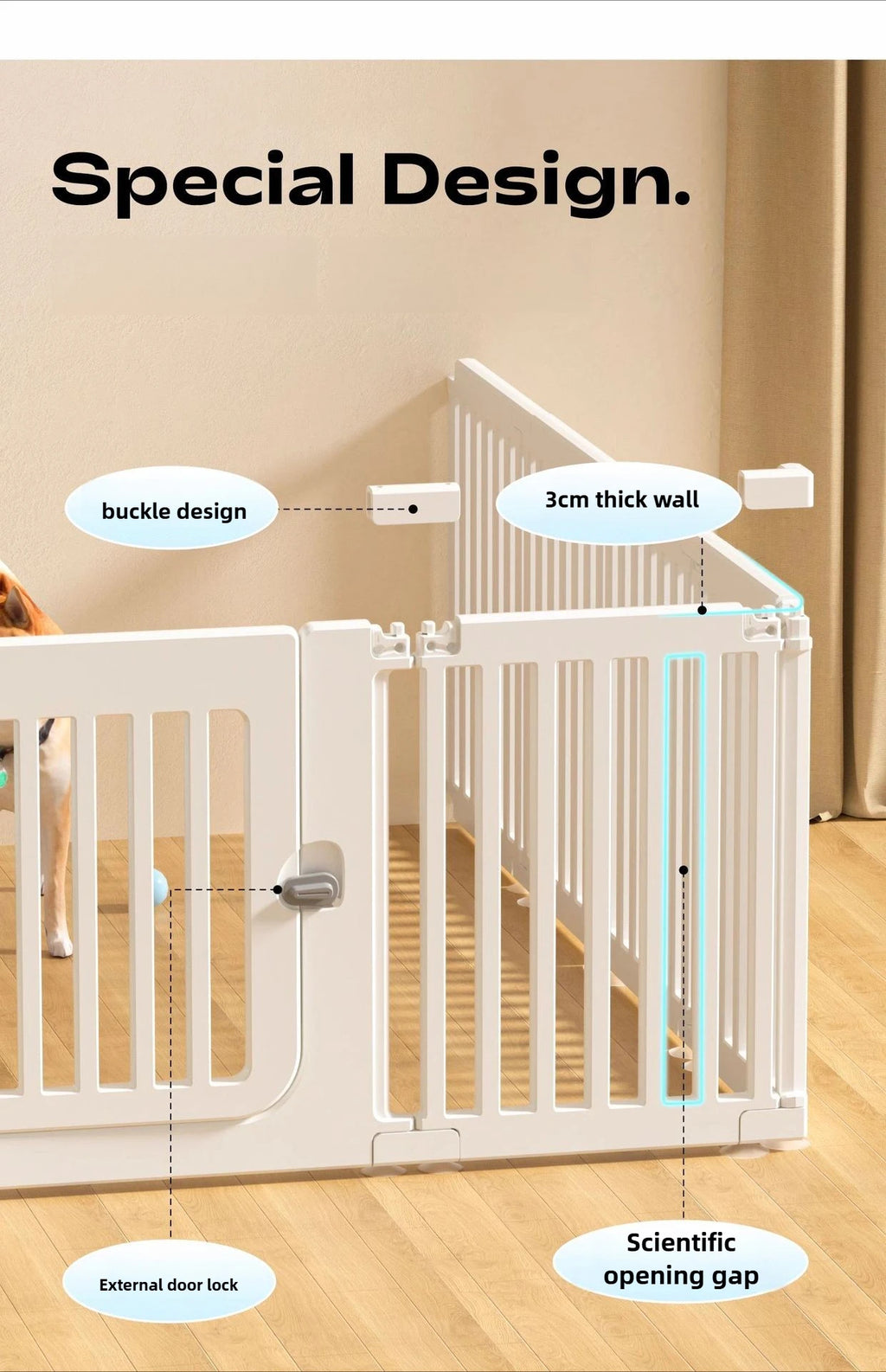 Valla para mascotas, jaula para perros domésticos para interiores, valla para perros pequeños, valla de protección de seguridad especial para interiores, producto de partición portátil para mascotas