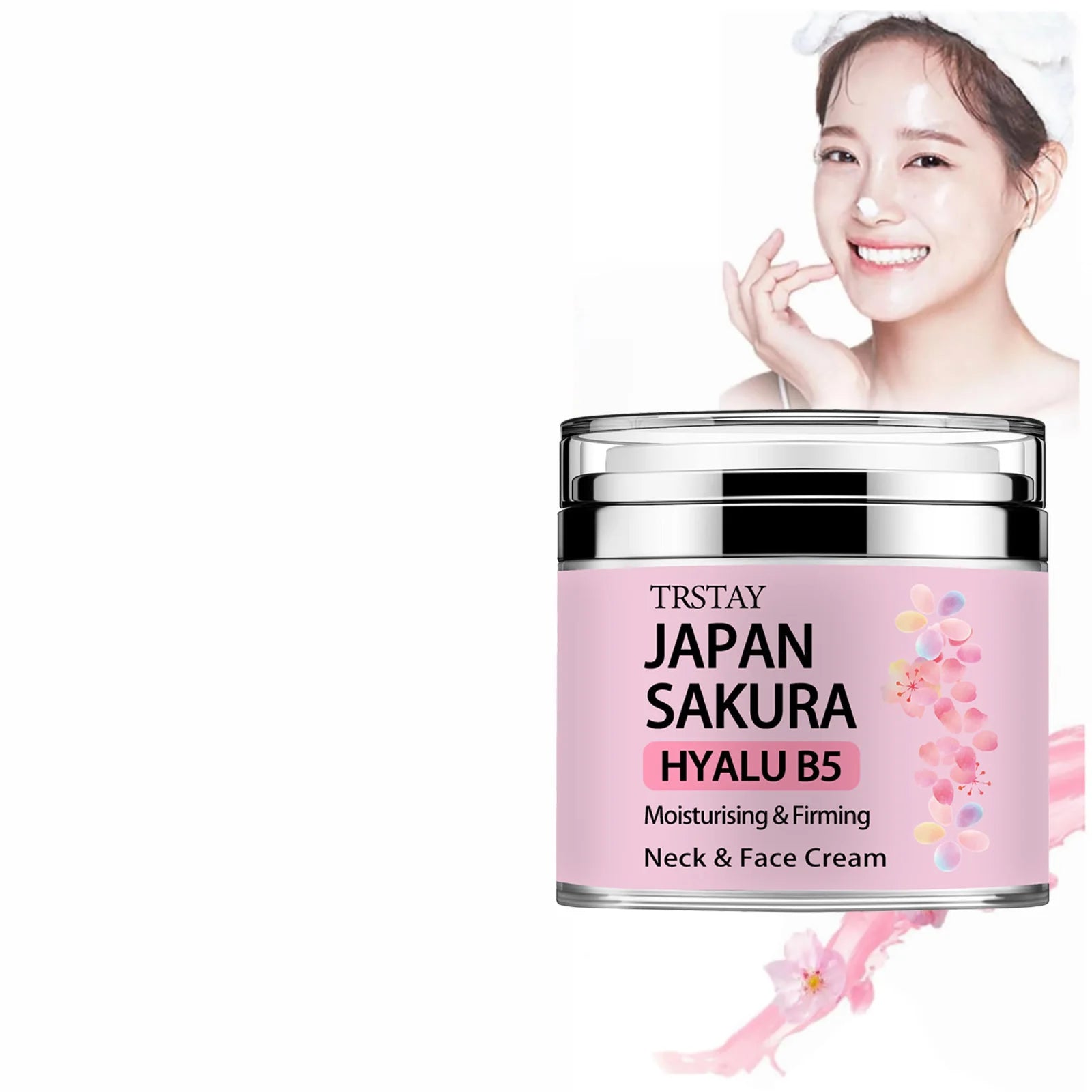 Crema de esencia japonesa Sakura, crema tonificante Sakura con ácido hialurónico,